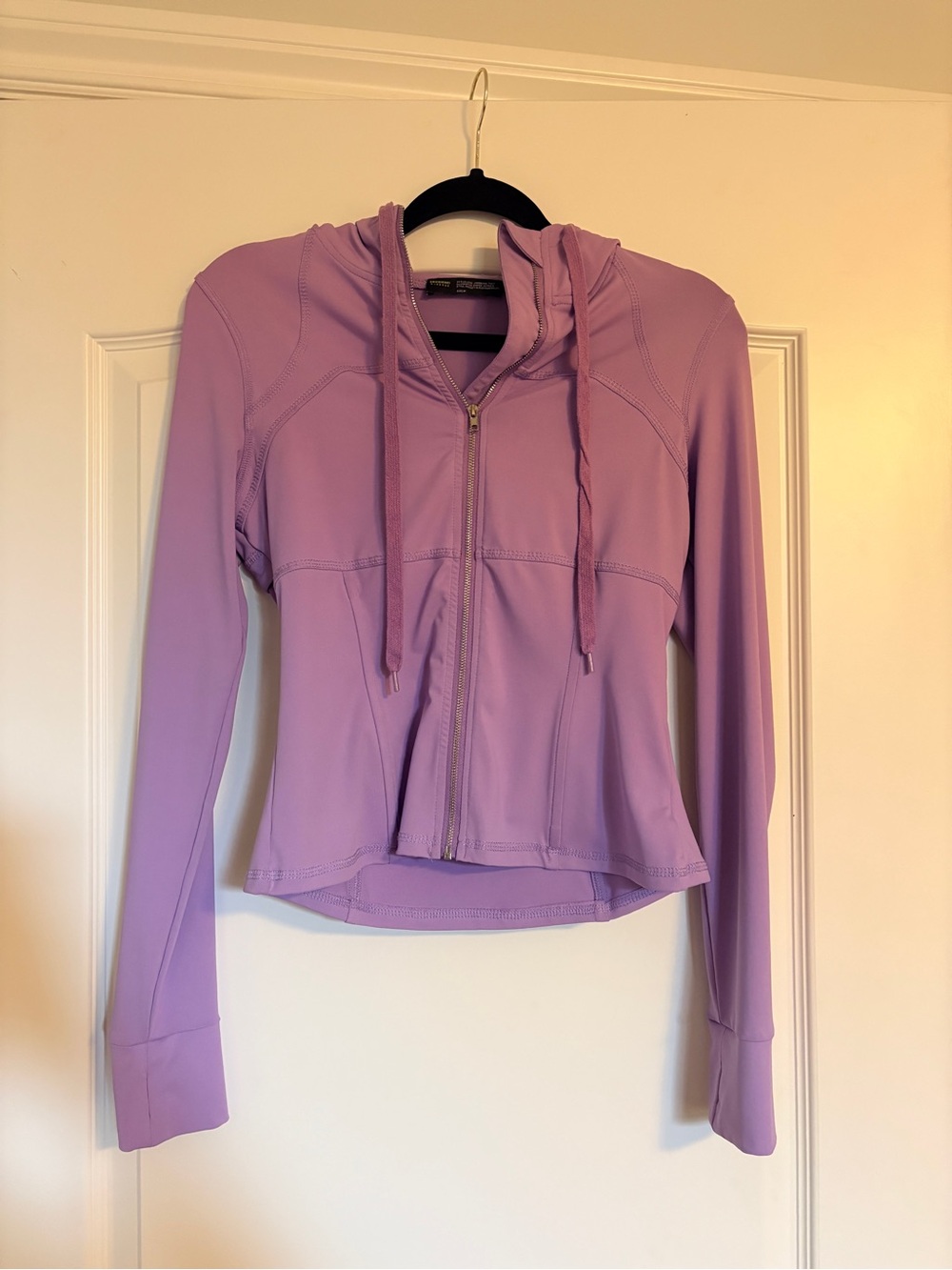 Finesse Lavender Zip-Front Hooded Jacket